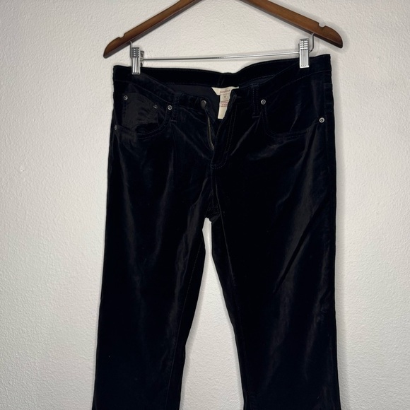 Sundance Velveteen Jeans Black Size 6 Stretch Velvet Quiet Luxury Academia Mod - Picture 7 of 16
